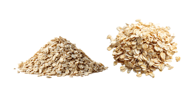 oat flakes on a white background