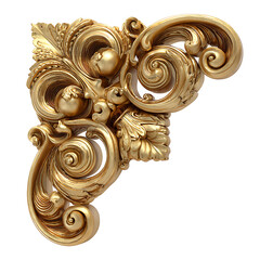 Ornate golden decorative flourish scrollwork
