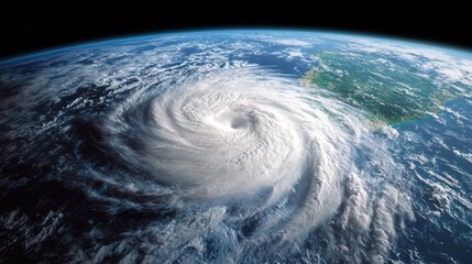 Hurricane over planet earth