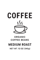 Coffee Label Design Black and White