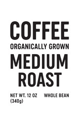 Coffee Label Design Black and White