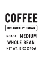 Coffee Label Design Black and White