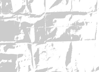 Crumpled Paper Texture With Rough Surface And Wrinkles. Wrinkled Sheet Overlay Effect For Collage, Scrapbooking. Dirty Grungy Vintage Background, Poster, Banner And Print Design. Vector Illustration