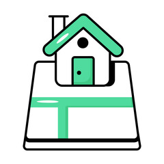 Real Estate Colored Outline Icons
