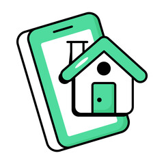 Real Estate Colored Outline Icons