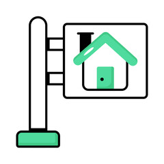 Real Estate Colored Outline Icons