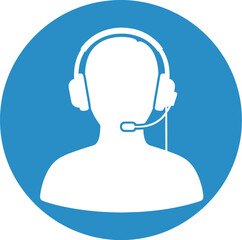 Customer support icon vector illustration for help desk and call center use