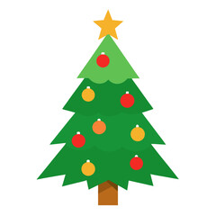 Fototapeta premium christmas tree vector illustration