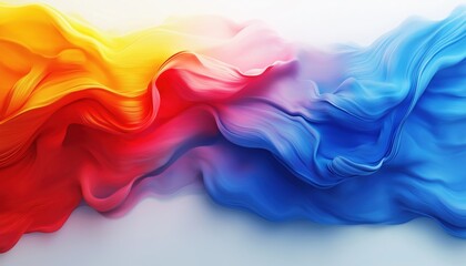 Obraz premium Revitalize Your Project With A Striking Grainy Gradient Featuring Blue, Red, And Yellow Hues Blended Into An Abstract Design.