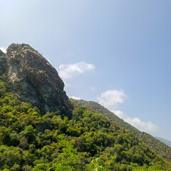 mountain landscape with blue sky