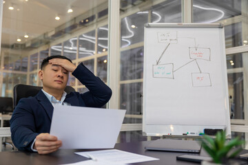 Young asian manager working in the office on a new project