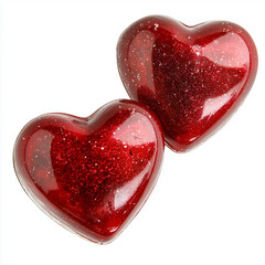 heart shaped glass of red wine