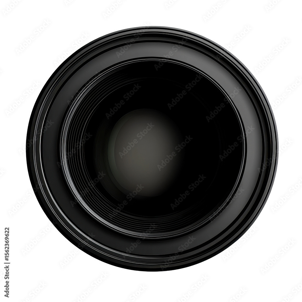 Aufkleber lens shutter in a circular frame on a transparent background showcasing simplicity and precision in 