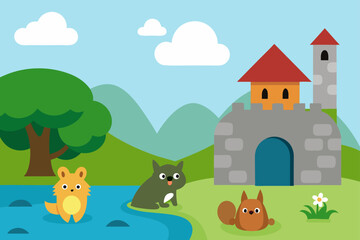 Obraz premium fairy tale castle