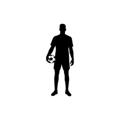 Football Sport Silhouettes in various positions Vector