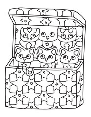 Cute Kawaii Coloring Pages – Fun and Easy Printable Line Art for Kids and Adults, Kawaii Fun Coloring Sheets, Simple and Sweet Line Art for Relaxation, Print