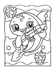 Cute Kawaii Coloring Pages – Fun and Easy Printable Line Art for Kids and Adults, Kawaii Fun Coloring Sheets, Simple and Sweet Line Art for Relaxation, Print