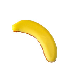 sweet and delicious choco banana cake on white.