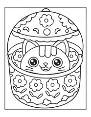 Cute Kawaii Coloring Pages – Fun and Easy Printable Line Art for Kids and Adults, Kawaii Fun Coloring Sheets, Simple and Sweet Line Art for Relaxation, Print