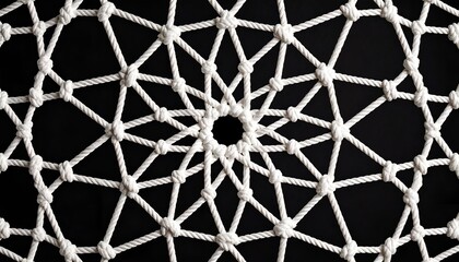 white braided rope knots forming a multi layer circle shape