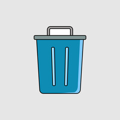 Trash bin icon. icon related to UI elements. suitable for web site, app, user interfaces,element, printable etc. flat icon style. simple vector design editable