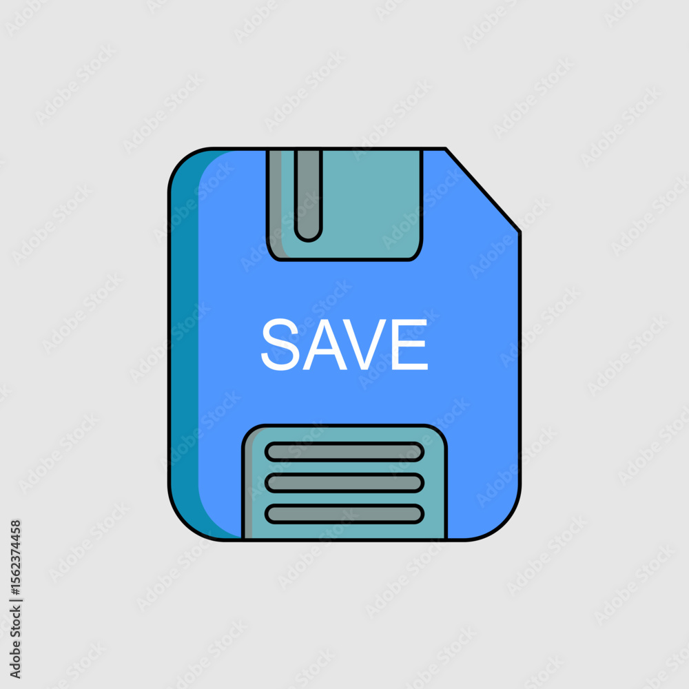Aufkleber save icon. icon related to ui elements. suitable for graphic design, web site, app, user interfaces,