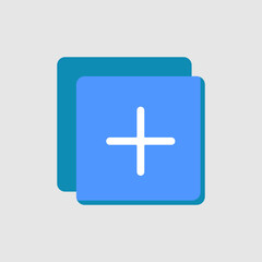 Plus icon. icon related to UI elements. suitable for graphic design, web site, app, user interfaces, printable etc. flat icon style. simple vector design editable