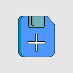 Obraz premium add file icon. icon related to UI elements. suitable for graphic design, web site, app, user interfaces, printable etc. flat icon style. simple vector design editable