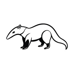 vector illustration of a anteater