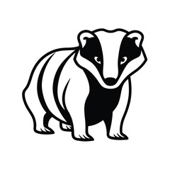 vector illustration of a badger