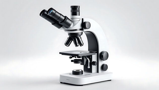 Modern Binocular Microscope in Studio Setting