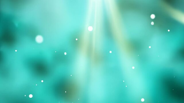 Tropical sunlight streaming through leaves and floating particles in vibrant jungle scene