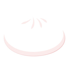 Chinese Steam Bun illustration vector. Asian food vector illustration. Baozi or bao is Chinese food.