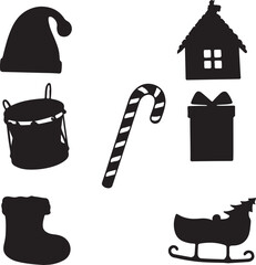 vector set of christmas icons