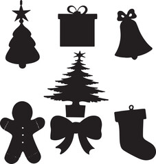 set of christmas icons