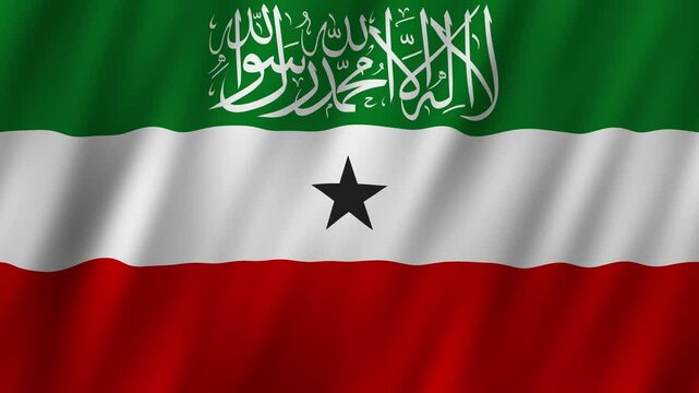 Flag of Somaliland proudly waving in the breeze