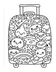 Cute Kawaii Coloring Pages – Fun and Easy Printable Line Art for Kids and Adults, Kawaii Fun Coloring Sheets, Simple and Sweet Line Art for Relaxation, Print