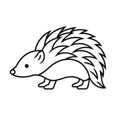 vector illustration of a porcupine
