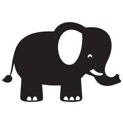 Fototapeta premium Minimalist Elephant Logo Vector in Silhouette Style – Majestic Animal Design for Wildlife Conservation, Safari Brands, Nature Logos, Eco-Friendly Products, Travel Agencies, and Elegant Branding