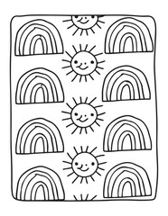 Obraz premium Cute Kawaii Coloring Pages – Fun and Easy Printable Line Art for Kids and Adults, Kawaii Fun Coloring Sheets, Simple and Sweet Line Art for Relaxation, Print