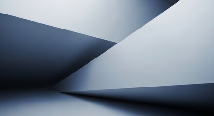 Modern abstract architecture with geometric shadows in minimalist design for art and decor