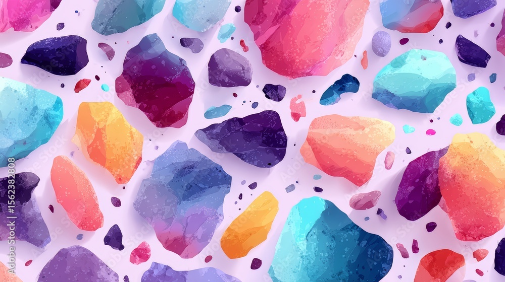 Poster colorful background of rocks and pebbles. the rocks are of different colors and sizes, creating a vi