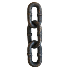 Obraz premium Industrial chain symbolizes strength and security in construction and manufacturing settings, Industrial Chain A Symbol Strength and Security, white background