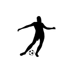woman Football Sport silhouettes in different positions Vector