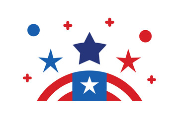 Obraz premium Patriotic Stars and Stripes A Festive Fourth of July Design