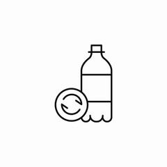 bottle recycle symbol icon sign vector