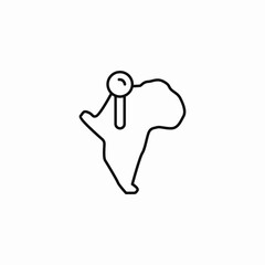 africa map pin icon sign vector