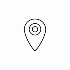 location pin spot icon sign vector