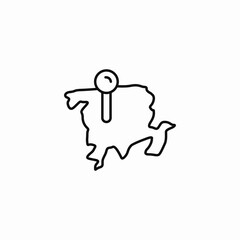 map pin marker icon sign vector