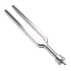 Metal Tuning Fork isolated on a transparent background